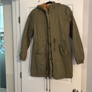Lucky Brand Green Hooded Field Jacket